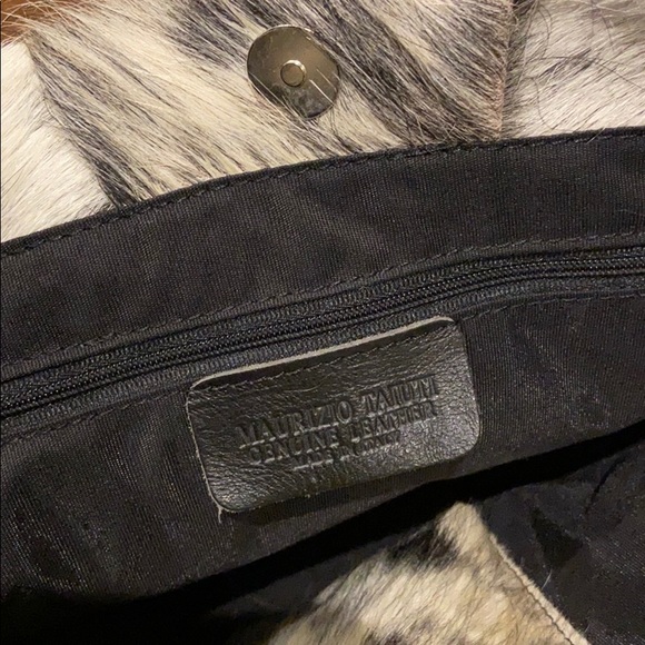 Maurizio Taiuti Black/White/Brown Leather Tote - Picture 4 of 5